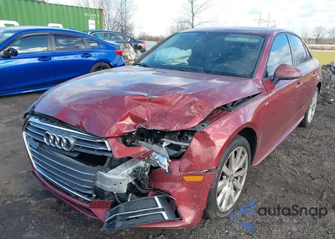 2018 Audi A4 2.0T Tech Ultra Premium/2.0T Ultra Premium z USA, uszkodzony, nr VIN WAUKMAF45JN019819